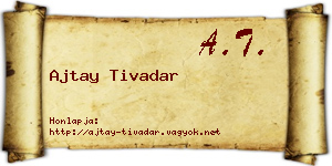 Ajtay Tivadar névjegykártya